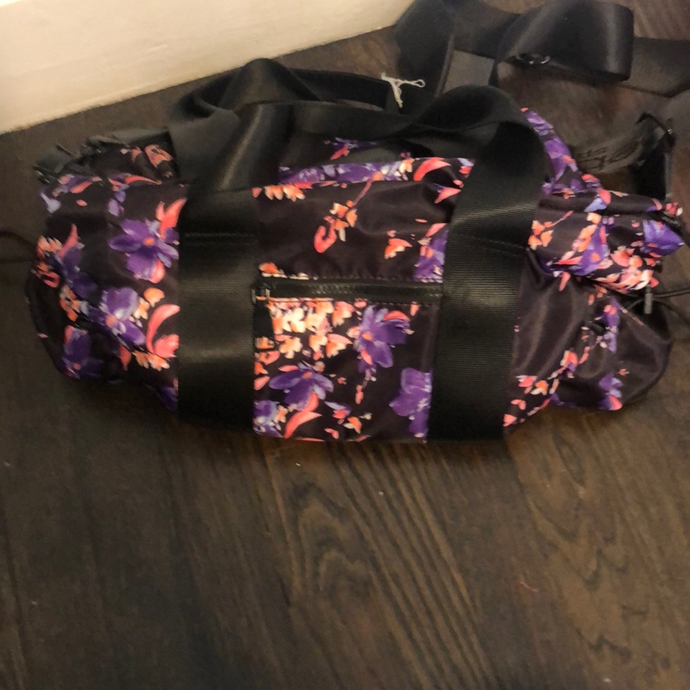 Floral cross body gym/work bag